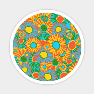 Hippe Daisy Floral Bloom Magnet